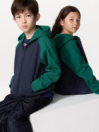 UNIQLO DRY Sweat Full-Zip Hoodie (Colour Block) - 55 GREEN