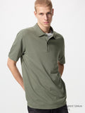 UNIQLO Unisex AIRism Cotton Piqué Polo Shirt - 57 OLIVE