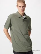 UNIQLO Unisex AIRism Cotton Piqué Polo Shirt - 57 OLIVE