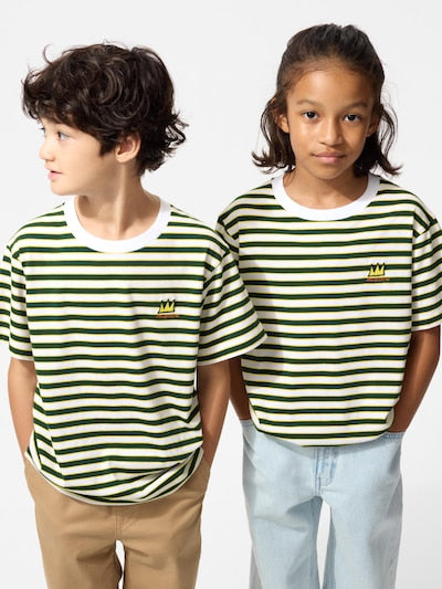 UNIQLO Kids' NY Pop Art UT Graphic T-Shirt (Jean-Michel Basquiat) - 57 OLIVE