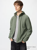 UNIQLO Men's DRY-EX UV Protection Full-Zip Hoodie - 57 OLIVE