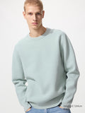 UNIQLO Unisex Washable Milano Ribbed Crew Neck Jumper - 60 LIGHT BLUE