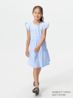 UNIQLO Kids' Combination Dress (Short Sleeve) - 60 LIGHT BLUE
