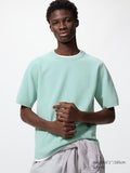 UNIQLO Unisex Washable Milano Ribbed Knitted T-Shirt - 61 BLUE