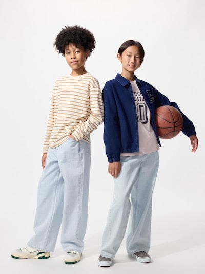 UNIQLO Kids' Wide Straight Jeans - 62 BLUE