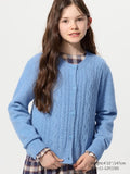 UNIQLO Kids' Soufflé Yarn Cardigan - 62 BLUE