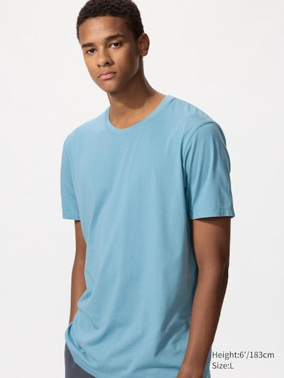 UNIQLO Unisex 100% Supima Cotton T-Shirt - 63 BLUE