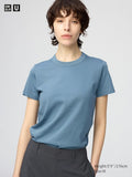 UNIQLO Women's Crew Neck T-Shirt - 64 BLUE