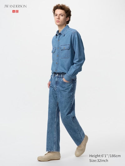 UNIQLO Men's Straight Jeans - 64 BLUE