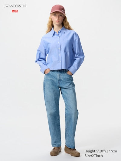UNIQLO Women's Straight Jeans - 65 BLUE