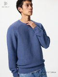UNIQLO Unisex Washable 3D Knit Seamless Crew Neck Jumper - 65 BLUE