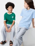 UNIQLO Kids' Linen Blend Wide Trousers - 65 BLUE