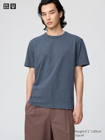 UNIQLO Unisex Crew Neck T-Shirt - 66 BLUE