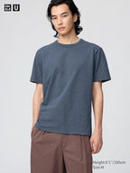 UNIQLO Unisex Crew Neck T-Shirt - 66 BLUE