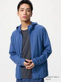 UNIQLO Men's DRY-EX UV Protection Full-Zip Hoodie - 66 BLUE