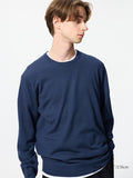 UNIQLO Men's 100% Merino Crew Neck Jumper - 67 BLUE