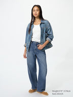 UNIQLO Unisex Baggy Curve Jeans - 67 BLUE