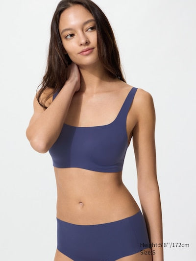 UNIQLO Women's Wireless Bra (Relax) - 67 BLUE