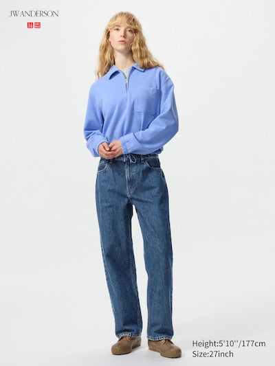 UNIQLO Women's Baggy Jeans - 67 BLUE