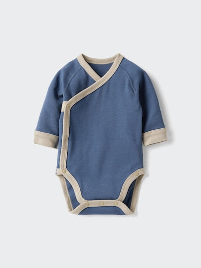 UNIQLO Bodysuit (Long Sleeve, Ribbed) - 67 BLUE