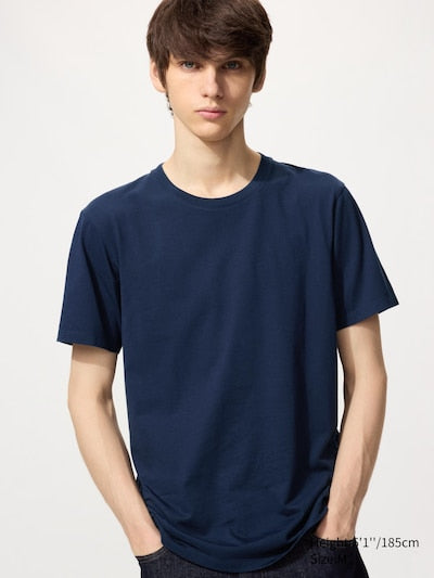 UNIQLO Unisex 100% Supima Cotton T-Shirt - 68 BLUE