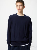 UNIQLO Men's 100% Merino Crew Neck Jumper - 69 NAVY