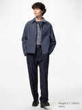 UNIQLO Pleated Wide Trousers - 69 NAVY