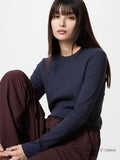 UNIQLO Unisex Soft Ribbed T-Shirt (Long Sleeve) - 69 NAVY