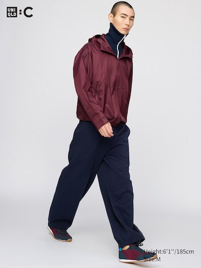 UNIQLO Unisex Sweat Wide Trousers - 69 NAVY