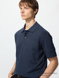 UNIQLO Unisex AIRism Cotton Piqué Polo Shirt - 69 NAVY