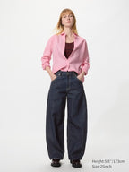 UNIQLO Unisex Baggy Curve Jeans - 69 NAVY