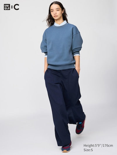 UNIQLO Unisex Sweat Straight Trousers - 69 NAVY