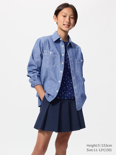 UNIQLO Kids' DRY Sweat Mini Skort - 69 NAVY