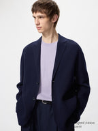 UNIQLO Men's Milano Ribbed Jacket - 69 NAVY