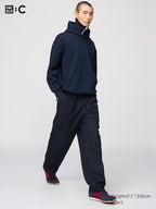 UNIQLO Unisex Pleated Wide Tapered Trousers - 69 NAVY
