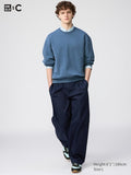 UNIQLO Unisex Barrel Leg Trousers - 69 NAVY