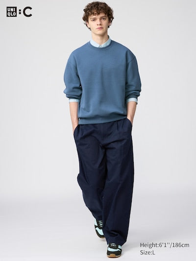 UNIQLO Unisex Barrel Leg Trousers - 69 NAVY