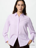 UNIQLO Women's Rayon Blouse - 71 PURPLE