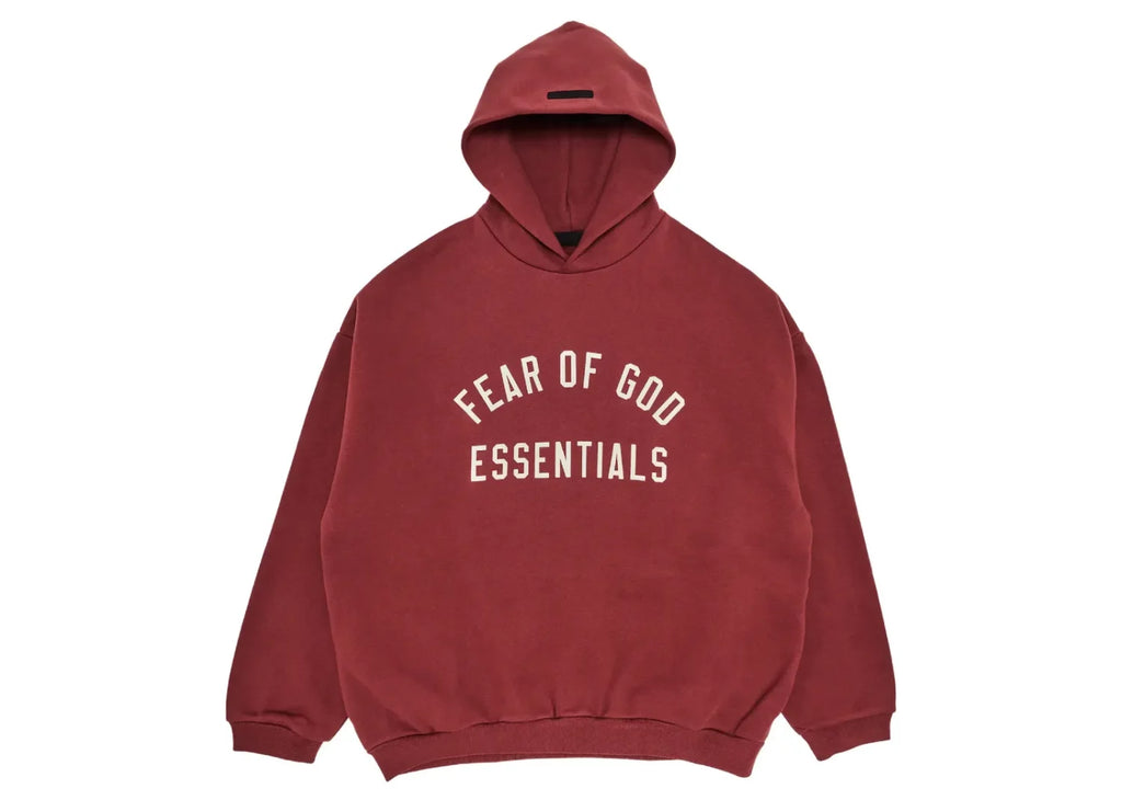 Fear of God Essentials Fleece Hoodie Crimson