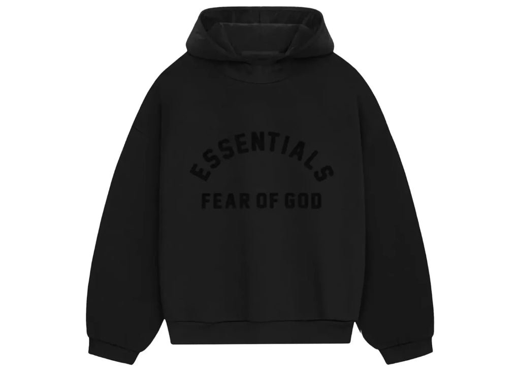 Fear of God Essentials Nylon Fleece Hoodie Jet Black