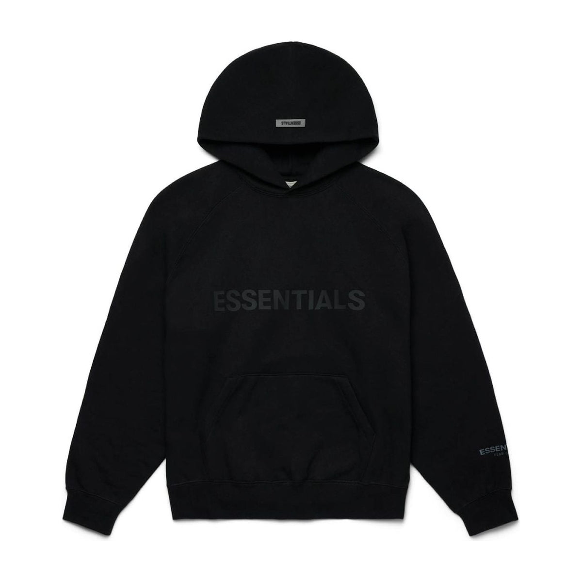 Fear of God Essentials Pullover Hoodie Applique Logo Dark Slate Stretch Limo Black