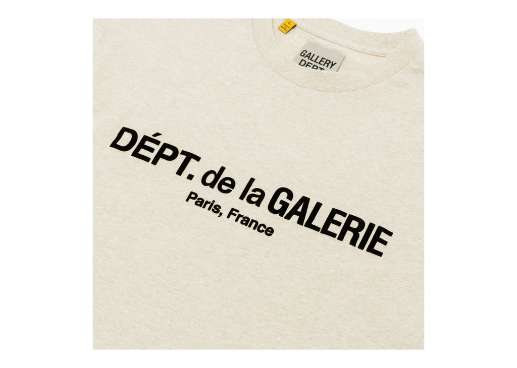 Gallery Dept. French Logo Lux L/S Tee Heather Oatmeal