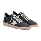 Golden Goose Ball-Star Black Nappa White Leather Star Heel Tab