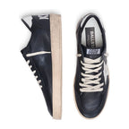 Golden Goose Ball-Star Black Nappa White Leather Star Heel Tab