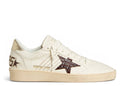 Golden Goose Ball-Star Burgundy Croc-Print Leather Star Gold Heel Tab (W)