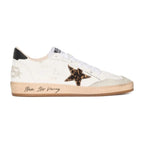 Golden Goose Ball-Star Leopard Print Pony Skin Star Black Heel (W)
