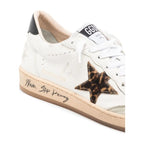Golden Goose Ball-Star Leopard Print Pony Skin Star Black Heel (W)