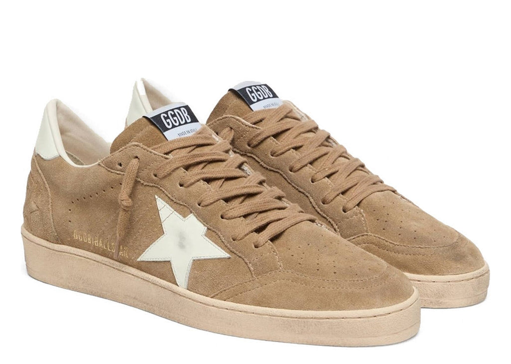 Golden Goose Ball-Star Tobacco Suede White Star