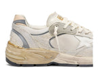 Golden Goose Dad-Star Beige Suede Mesh White Star Beige Heel Tab