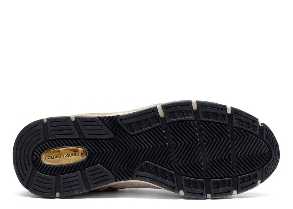 Golden Goose Dad-Star Beige Suede Mesh White Star Beige Heel Tab